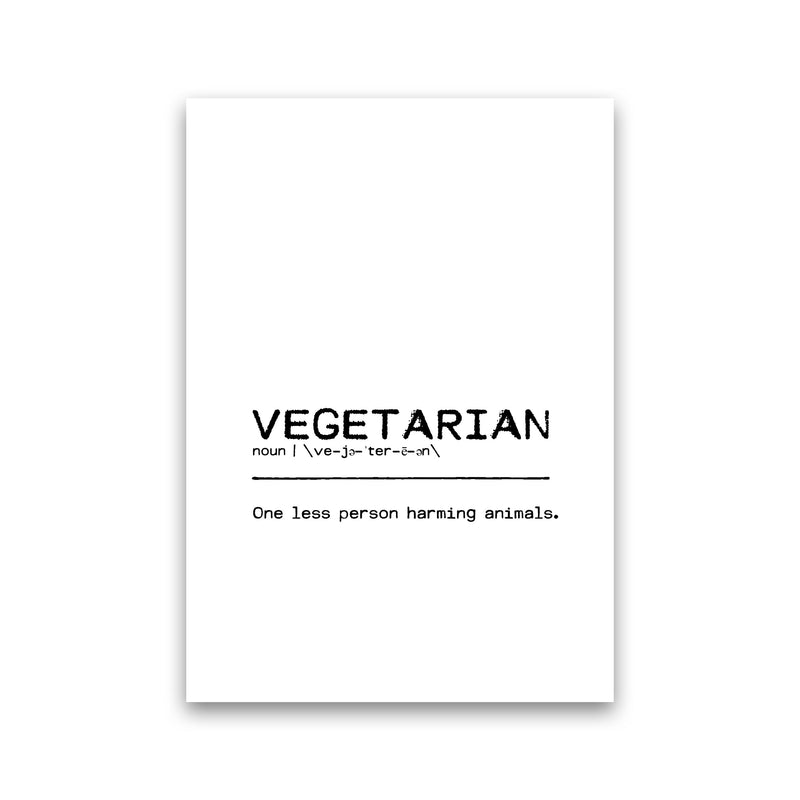 Vegetarian Person Definition Quote Print By Orara Studio Print Only