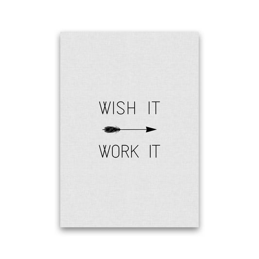 Wish It Work It Arrow Quote Print By Orara Studio Print Only