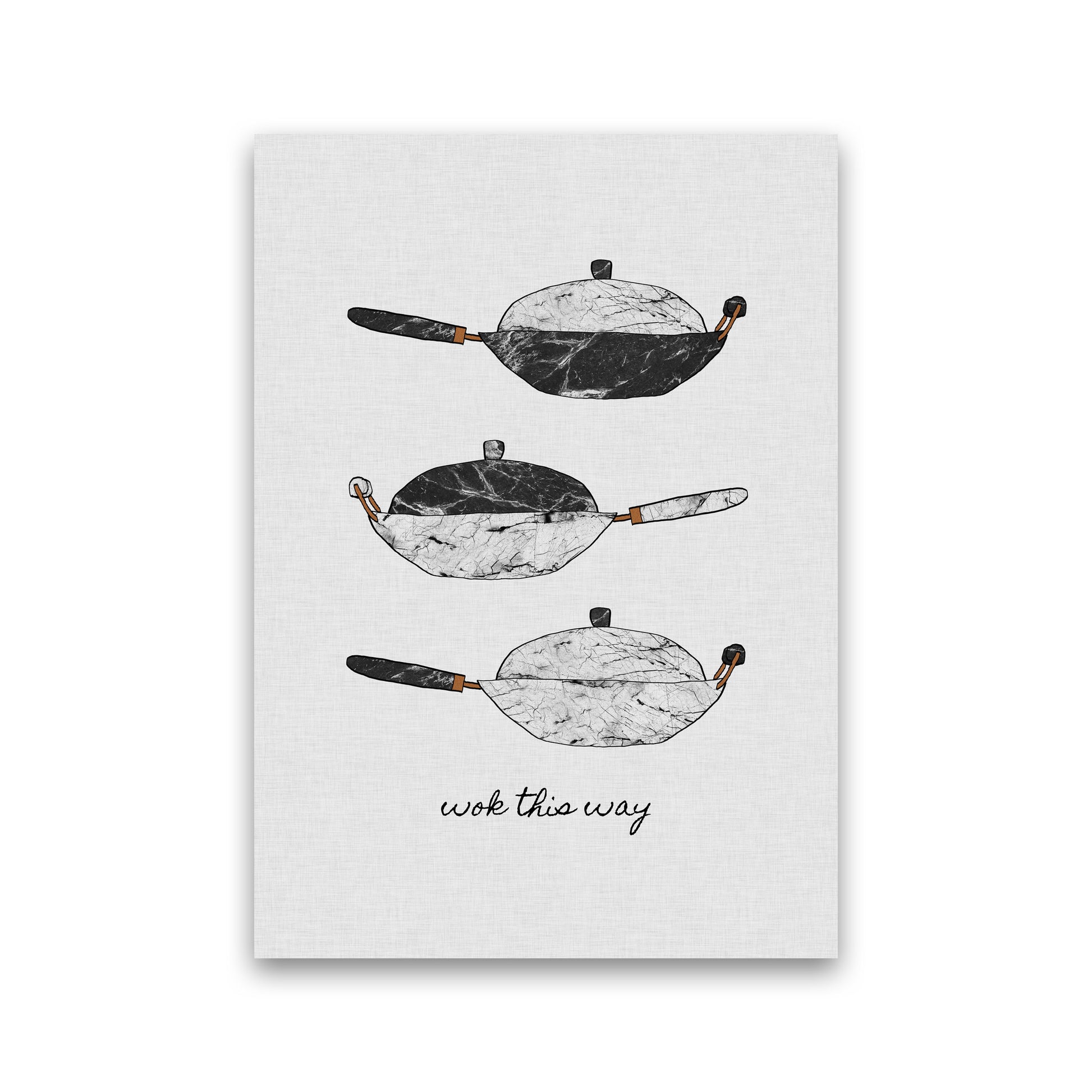 Wok This Way Print By Orara Studio, Framed Kitchen Wall Art Print Only