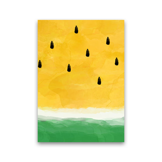 Yellow Watermelon Print By Orara Studio, Framed Kitchen Wall Art Print Only