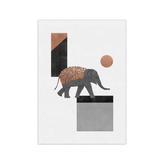 Elephant Mosaic I Art Print by Orara Studio A2 White Frame