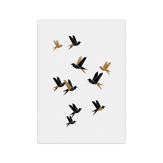Origami Birds Collage I Art Print by Orara Studio A2 White Frame