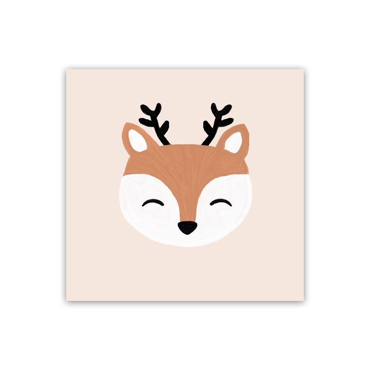 Blush Deer Christmas Art Print by Orara Studio Print Only