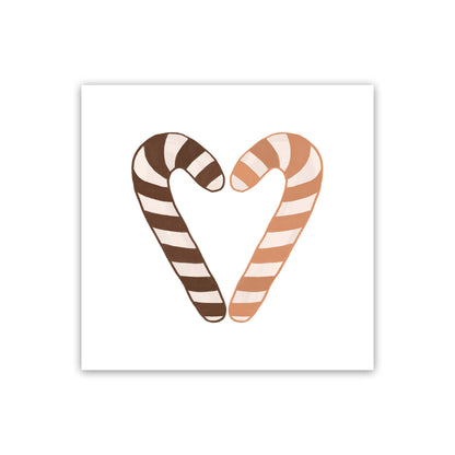 Candy Canes Christmas Art Print by Orara Studio Print Only