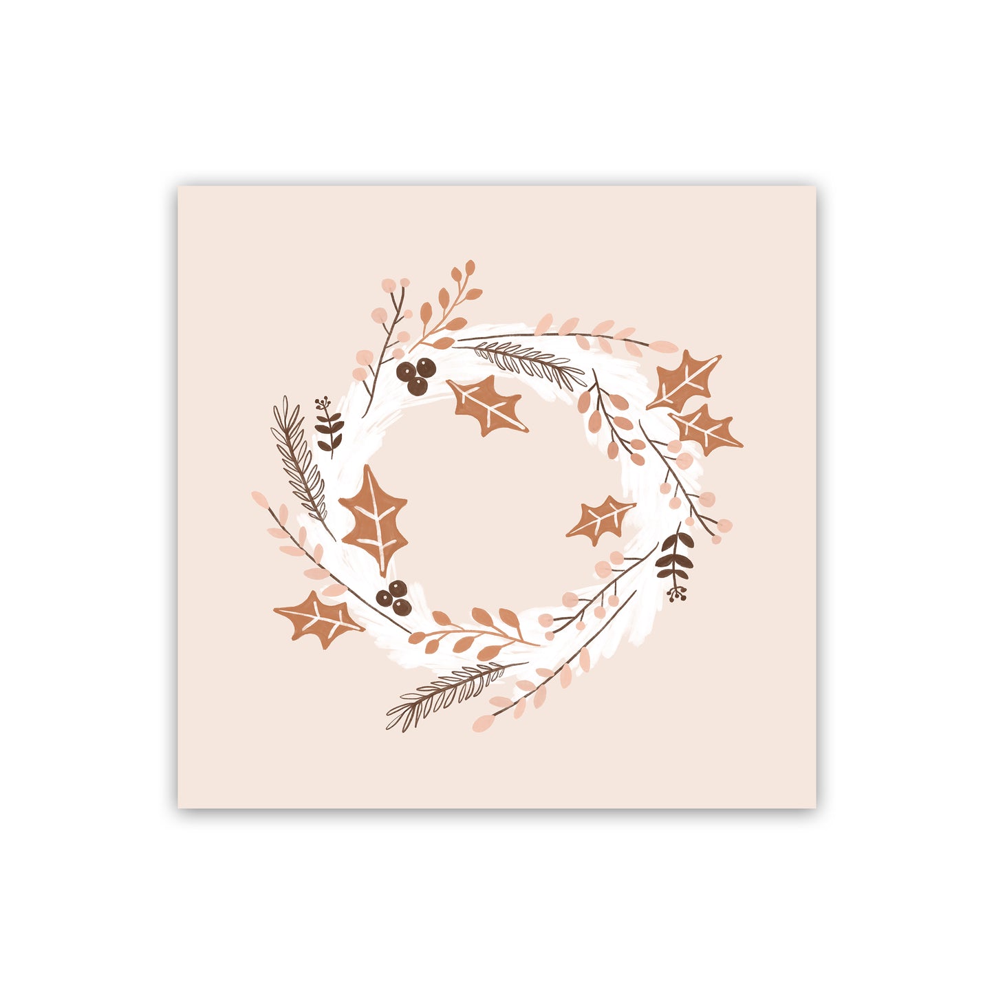 Christmas Wreath Christmas Art Print by Orara Studio Print Only