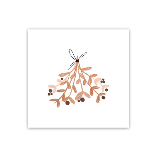 Mistletoe Christmas Art Print by Orara Studio Print Only