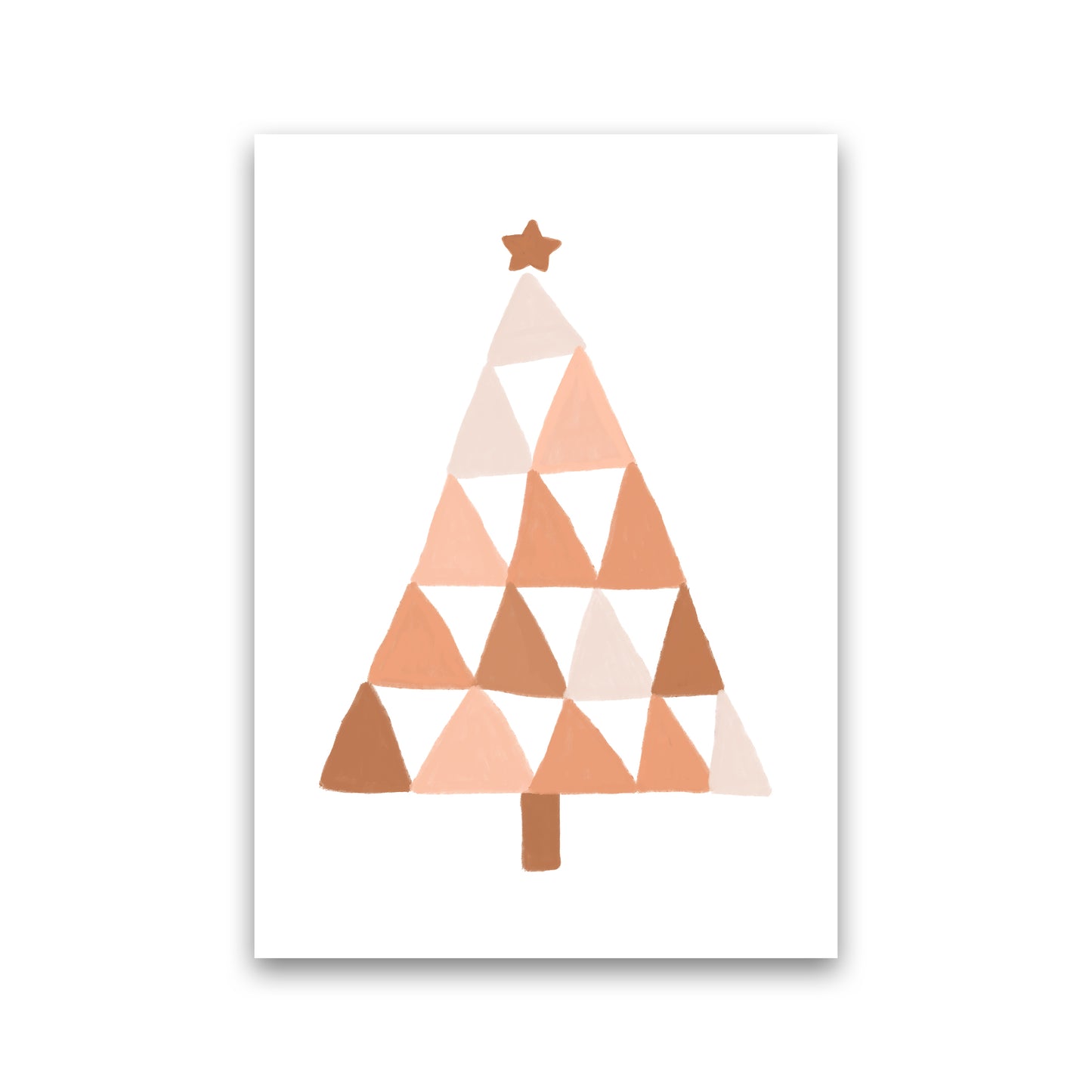 Pastel Christmas Tree Christmas Art Print by Orara Studio Print Only