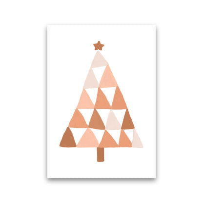 Pastel Christmas Tree Christmas Art Print by Orara Studio Print Only
