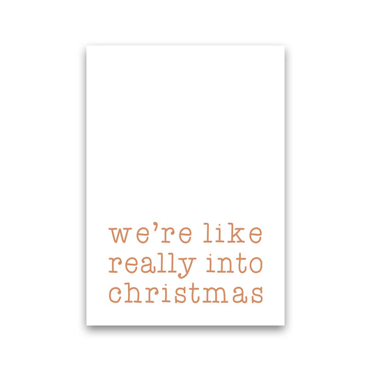 Really Into Christmas Christmas Art Print by Orara Studio Print Only
