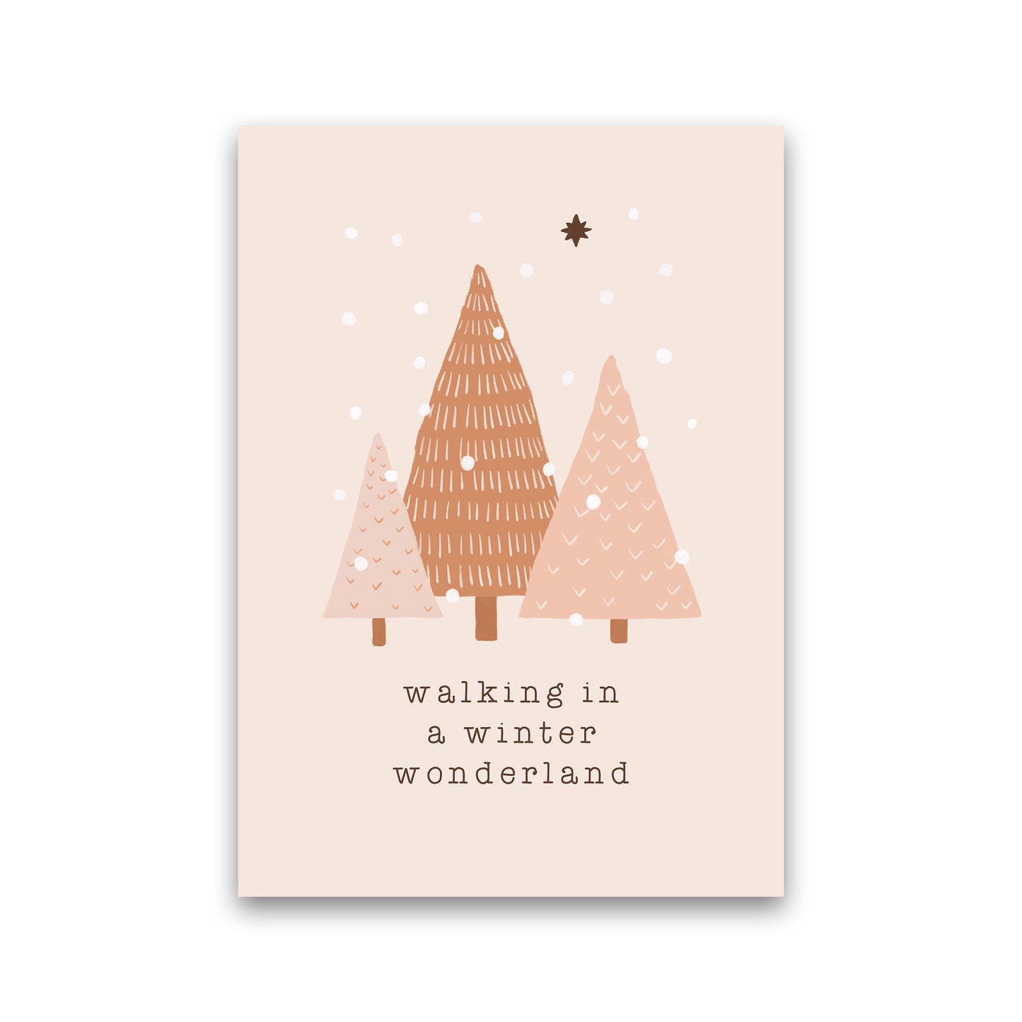 Walking In A Winter Wonderdland Christmas Art Print by Orara Studio Print Only