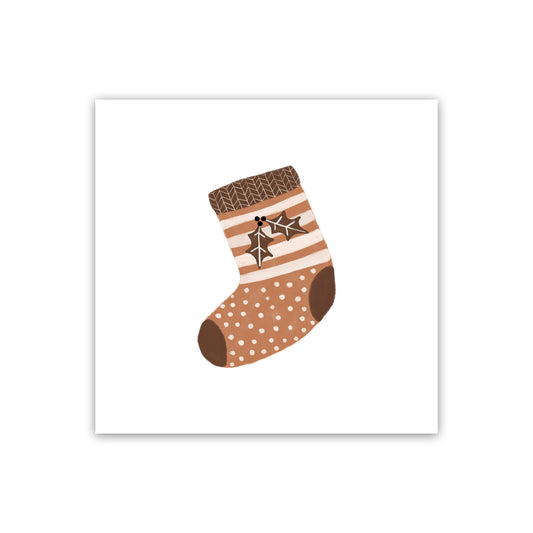 Xmas Stocking Christmas Art Print by Orara Studio Print Only