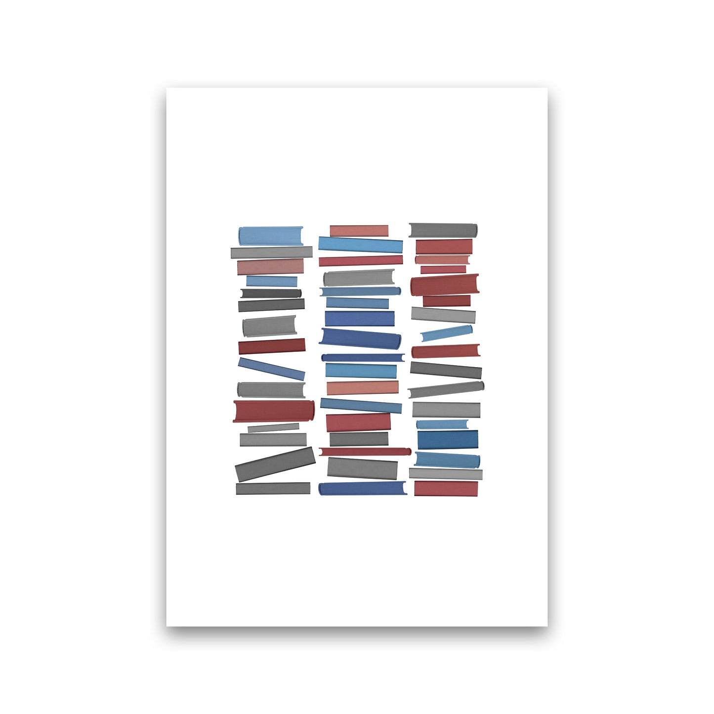 Books Colourful Abstract Art Print by Orara Studio Print Only