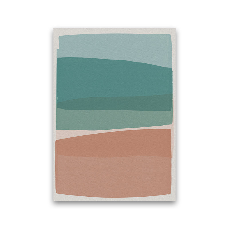 Modern Turquoise and Pink Abstract Art Print by Orara Studio Print Only