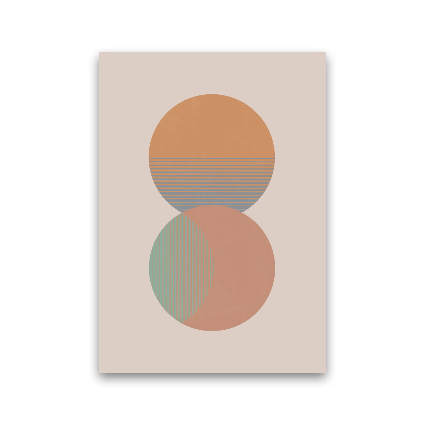 Circle Sun & Moon Colour Art Print by Orara Studio Print Only