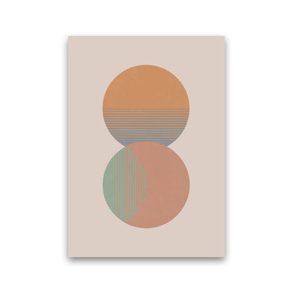 Circle Sun & Moon Colour Art Print by Orara Studio Print Only