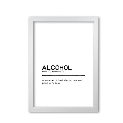 Alcohol Stories Definition Quote Print By Orara Studio White Grain