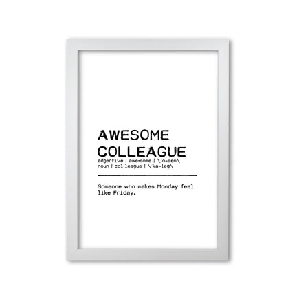 Awesome Colleague Monday Definition Quote Print By Orara Studio White Grain