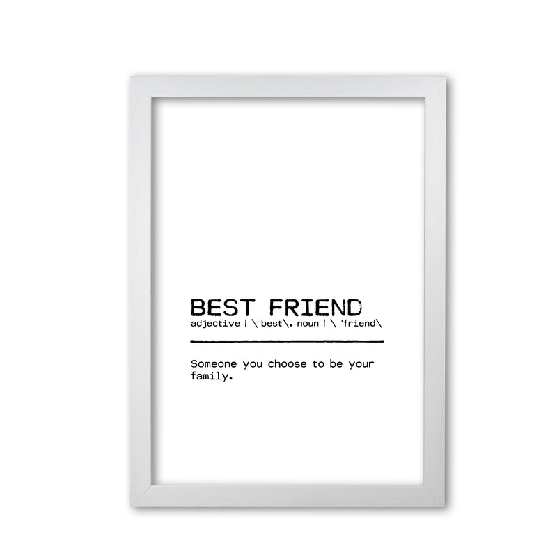 Best Friend Family Definition Quote Print By Orara Studio White Grain