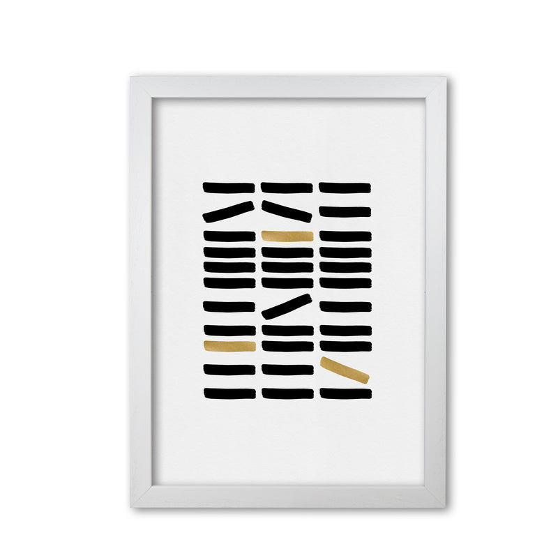 Black And Gold Abstract Print By Orara Studio White Grain