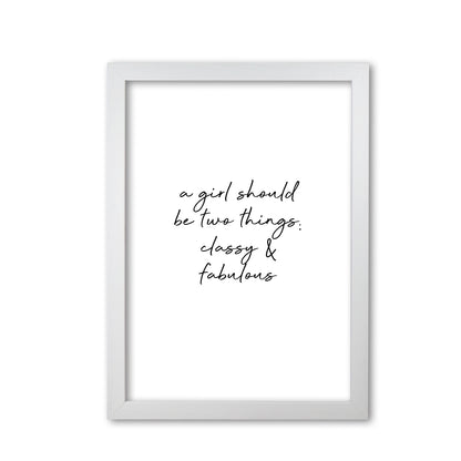 Classy & Fabulous Quote Print By Orara Studio White Grain