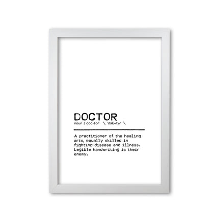 Doctor Legible Definition Quote Print By Orara Studio White Grain