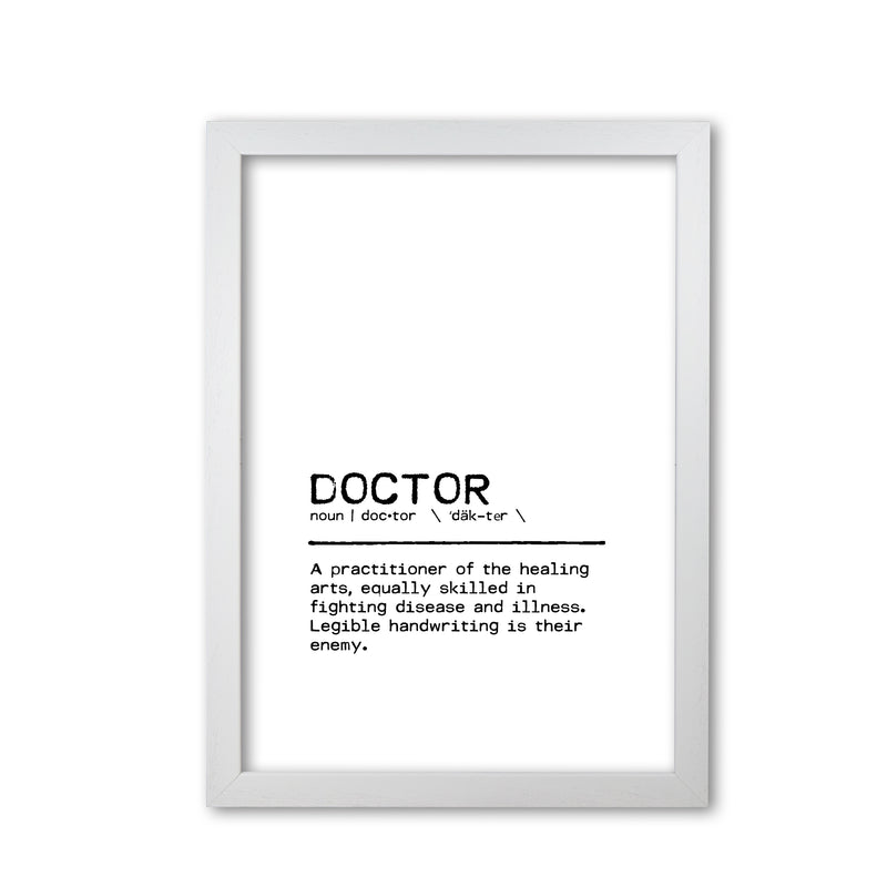 Doctor Legible Definition Quote Print By Orara Studio White Grain