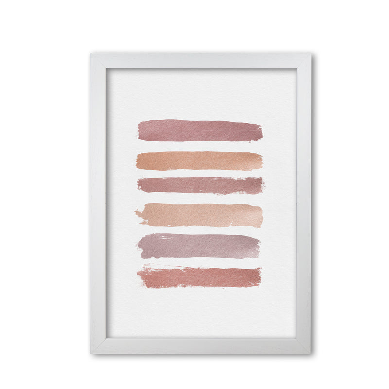 Dusty Rose Stripes Print By Orara Studio White Grain