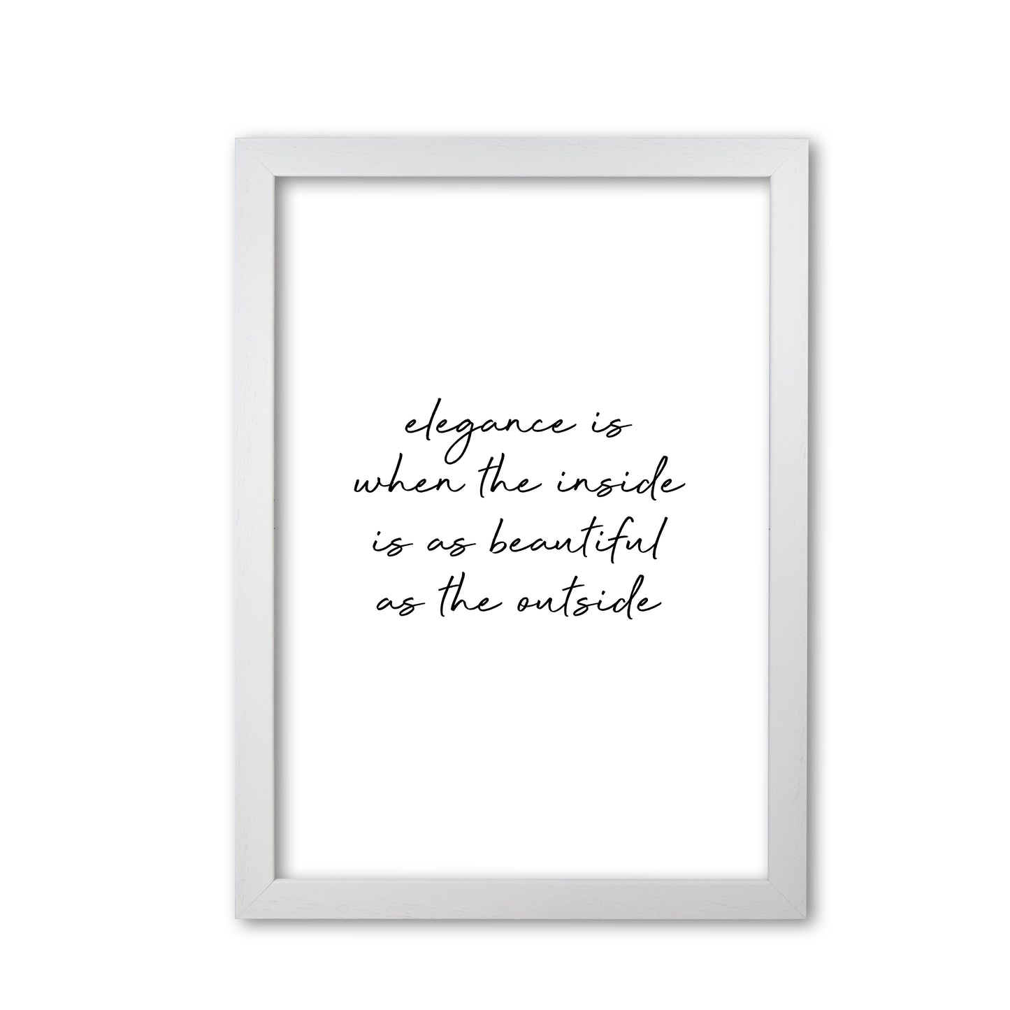 Elegance Quote Print By Orara Studio White Grain