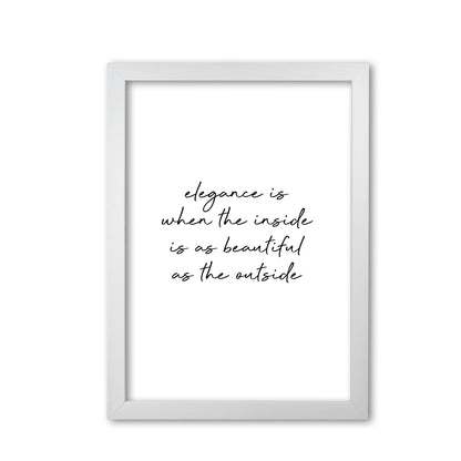 Elegance Quote Print By Orara Studio White Grain
