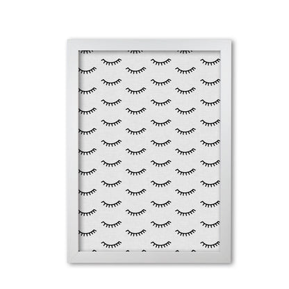 Eyes Closed Print By Orara Studio White Grain