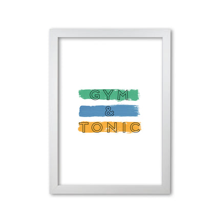 Gym & Tonic Print By Orara Studio, Framed Kitchen Wall Art White Grain
