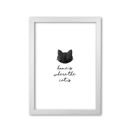 Home Is Where The Cat Is Print By Orara Studio Animal Art Print White Grain