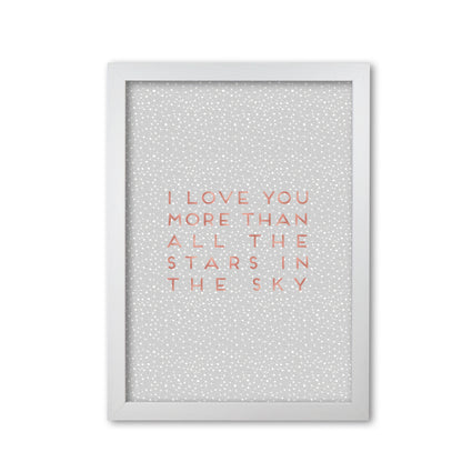 I Love You Quote Print By Orara Studio White Grain