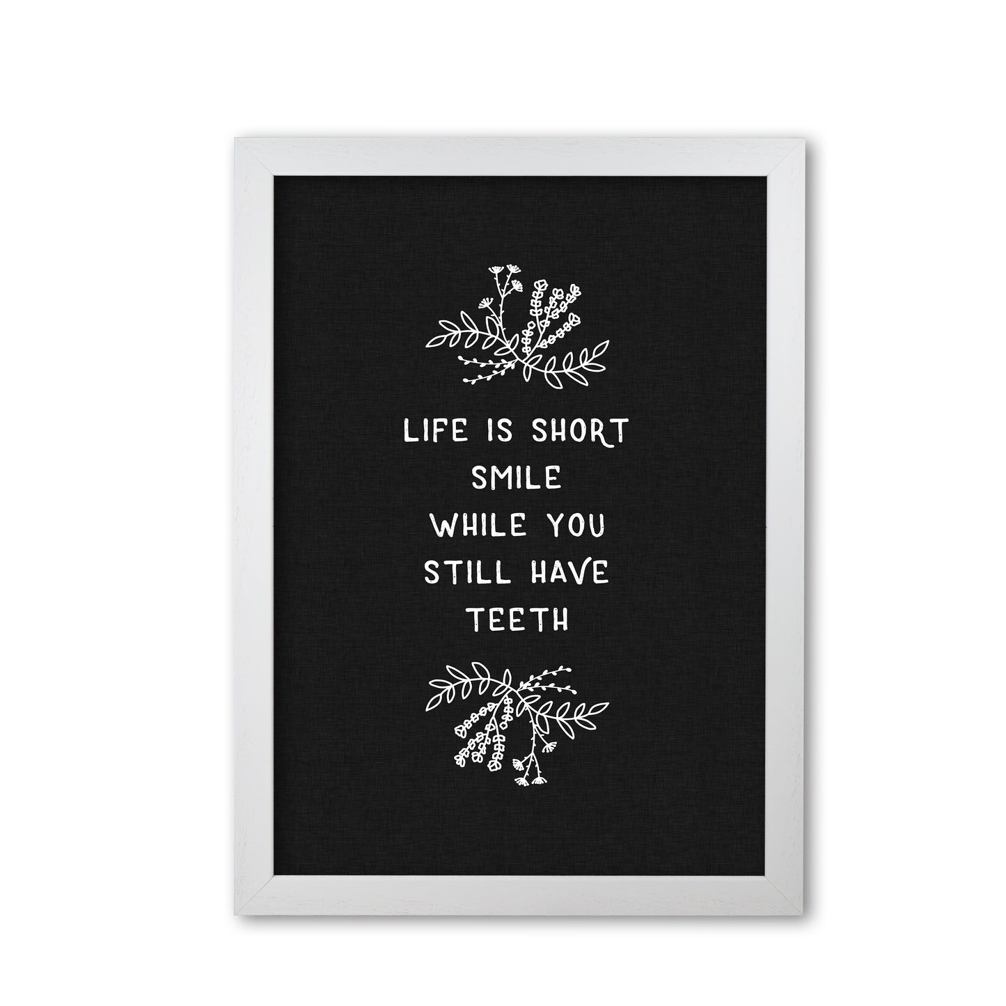 Life Is Short Funny Quote Print By Orara Studio White Grain