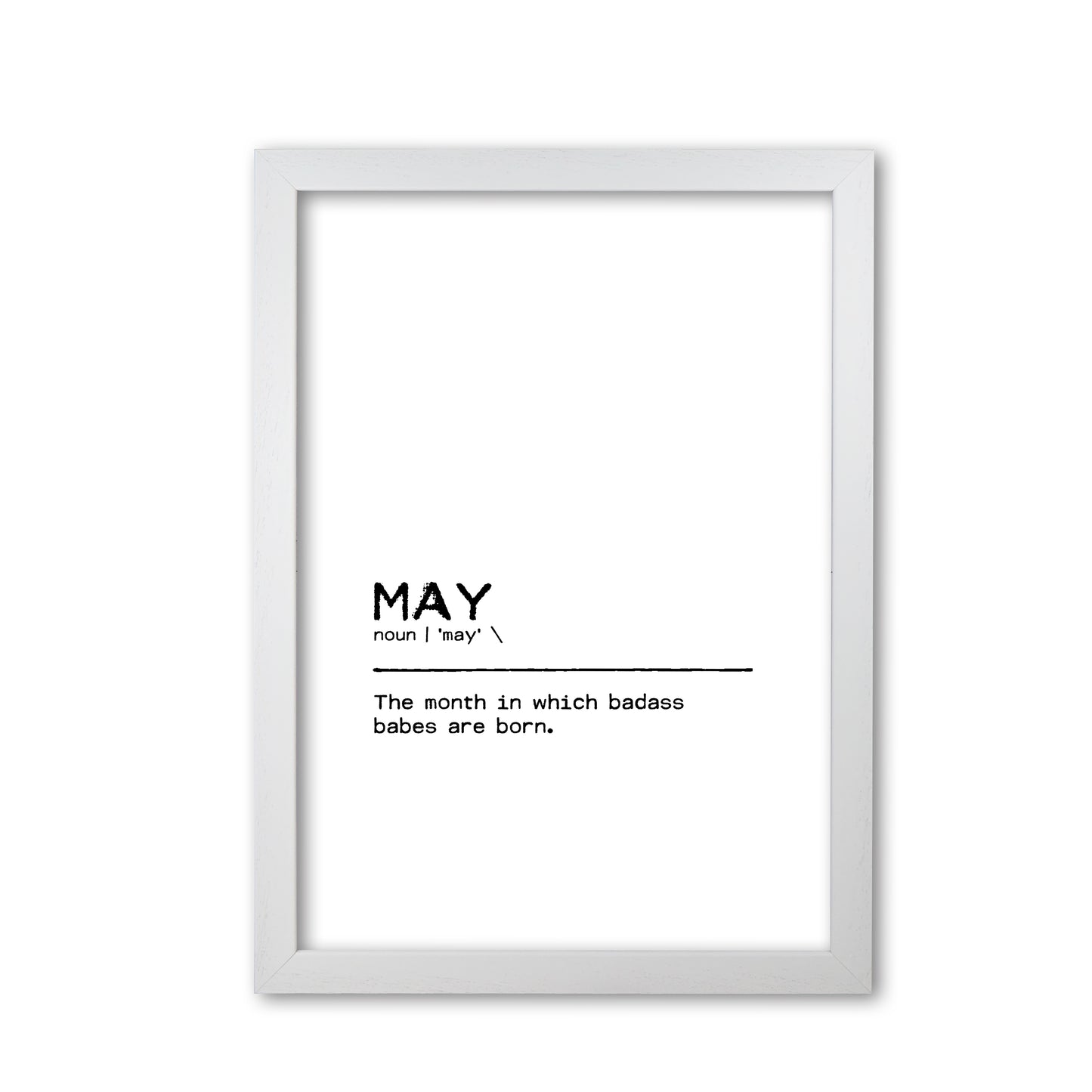 May Badass Definition Quote Print By Orara Studio White Grain