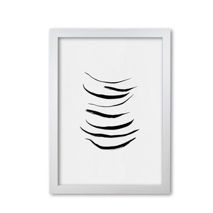 Minimalist Black Painting I Print By Orara Studio White Grain