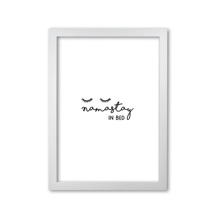 Namastay In Bed Bedroom Art Print By Orara Studio White Grain