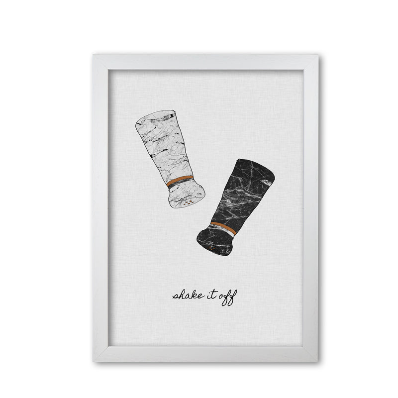 Shake It Off Print By Orara Studio, Framed Kitchen Wall Art White Grain