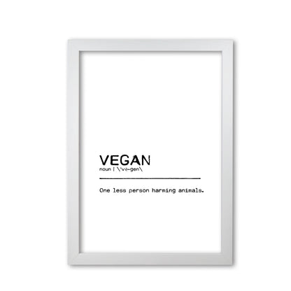 Vegan Person Definition Quote Print By Orara Studio White Grain