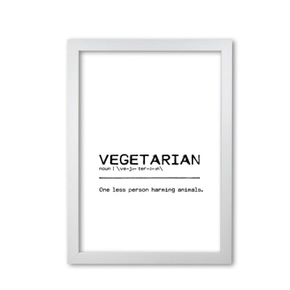 Vegetarian Person Definition Quote Print By Orara Studio White Grain