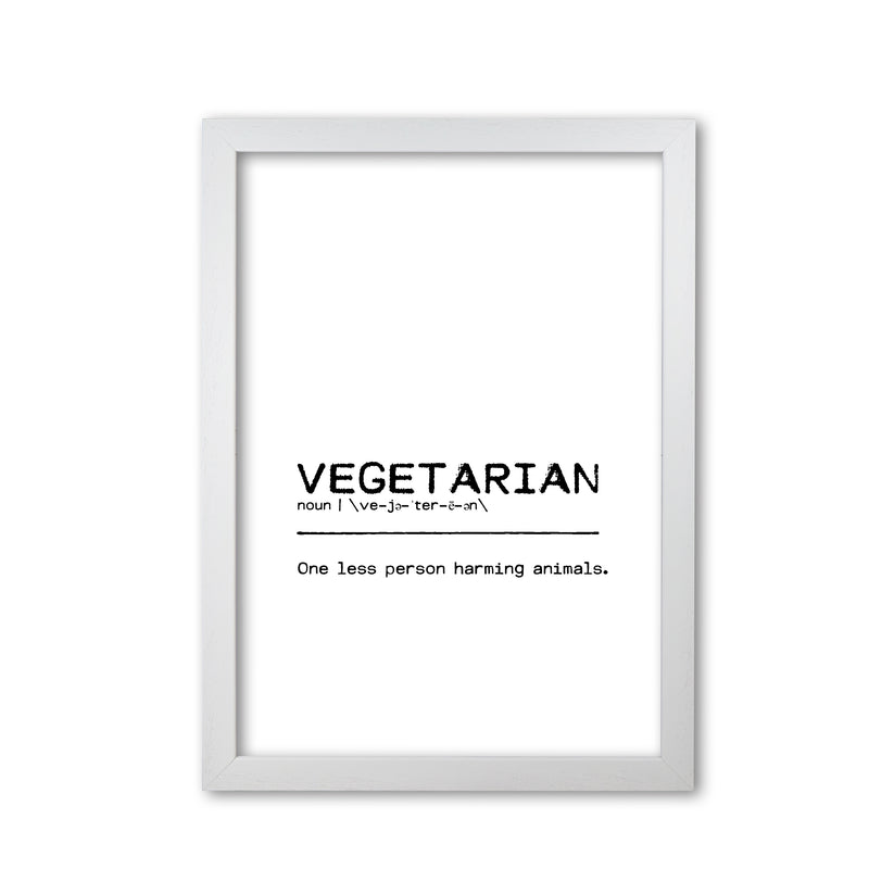 Vegetarian Person Definition Quote Print By Orara Studio White Grain