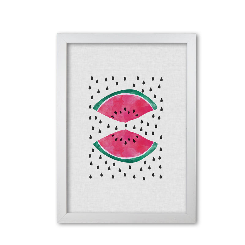 Watermelon Slices Print By Orara Studio, Framed Kitchen Wall Art White Grain