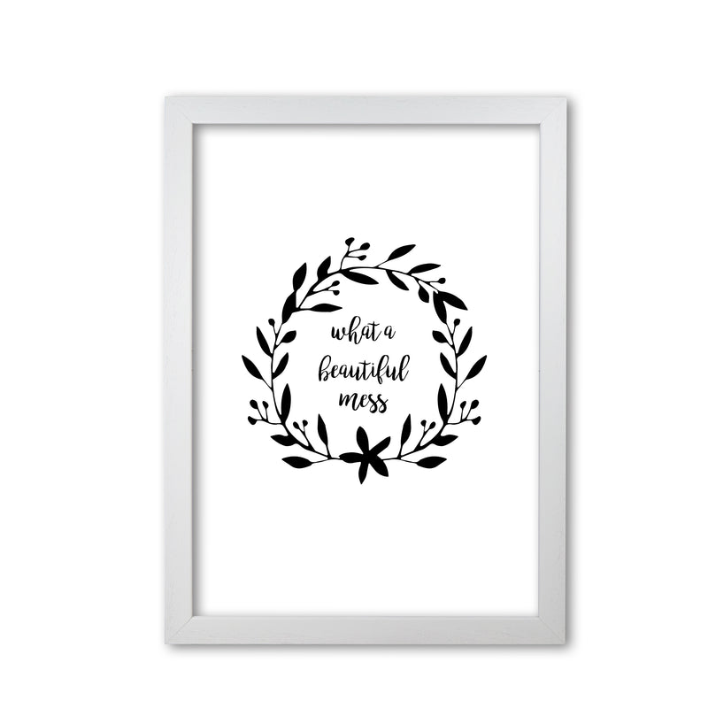 What A Beautiful Mess Illustration Print By Orara Studio White Grain