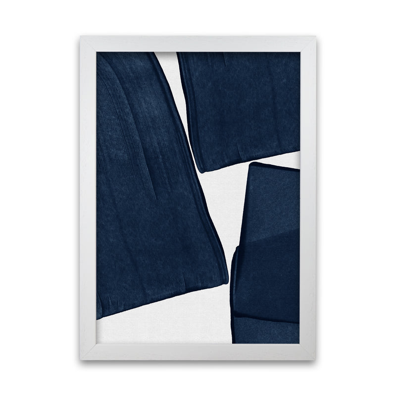 Minimalist Painting Blue III Art Print by Orara Studio A4 White Frame
