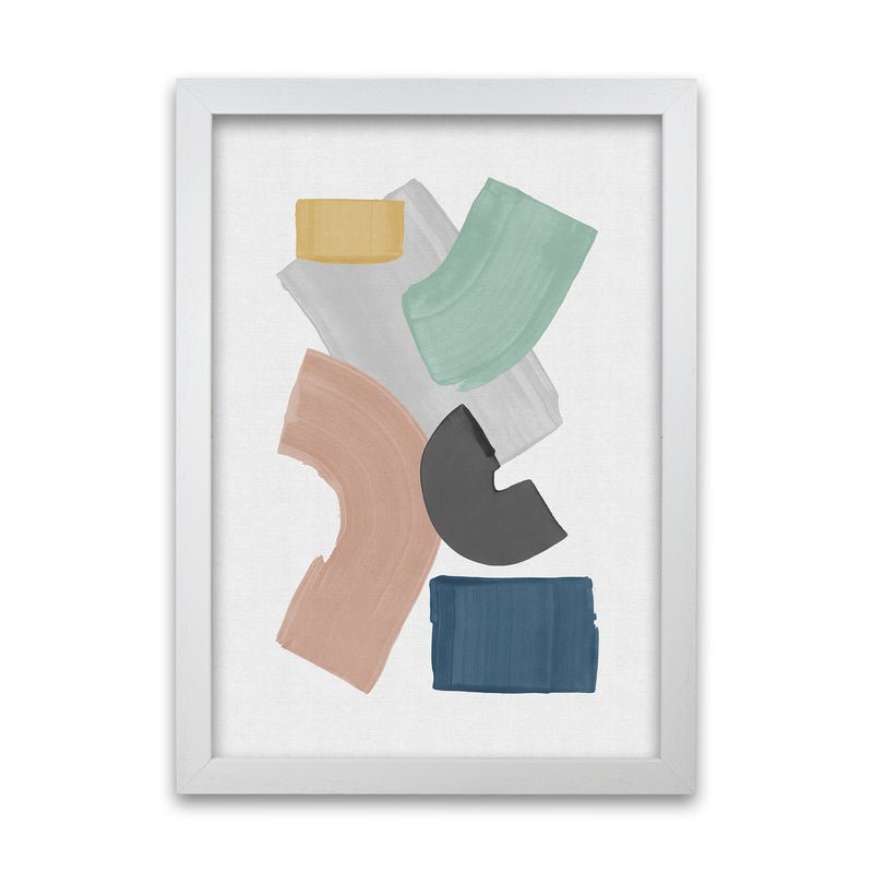 Pastel Paint Blocks Art Print by Orara Studio A4 White Frame