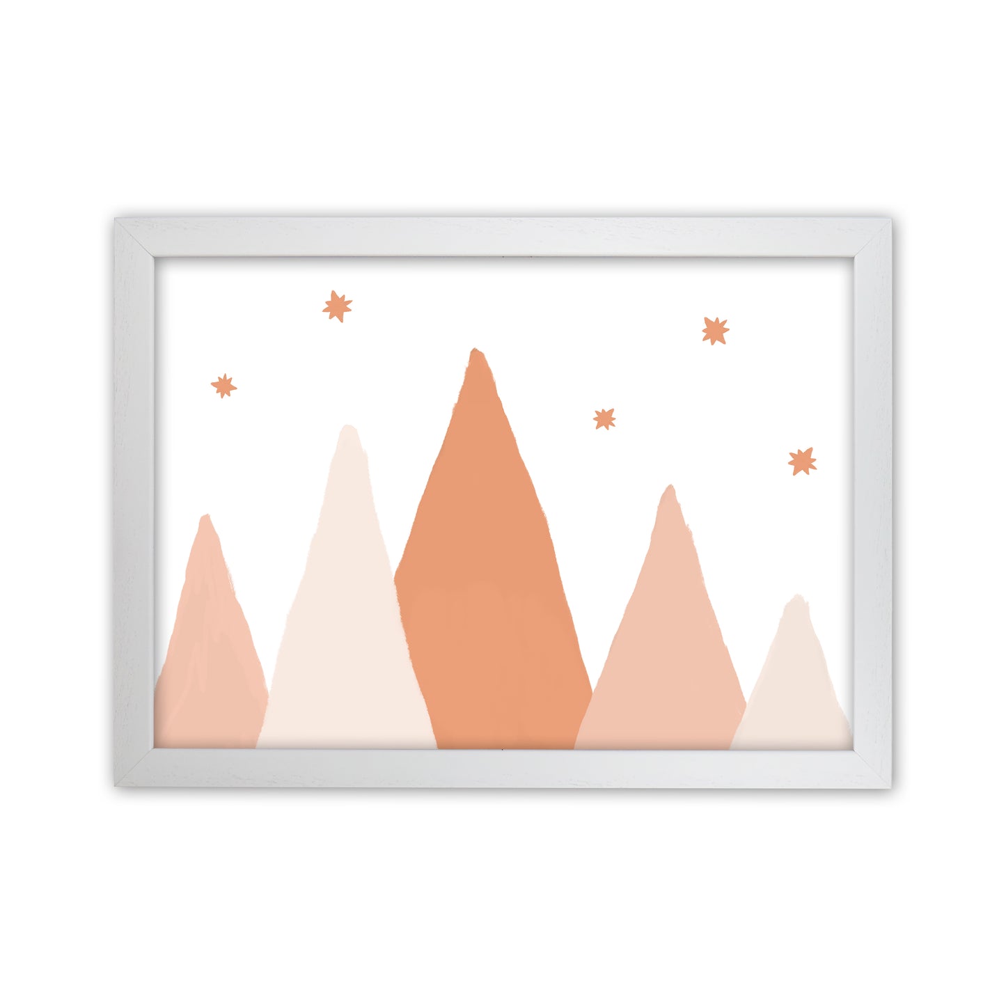 Blush Mountains Christmas Art Print by Orara Studio White Grain