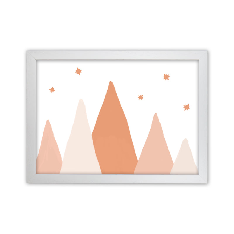 Blush Mountains Christmas Art Print by Orara Studio White Grain