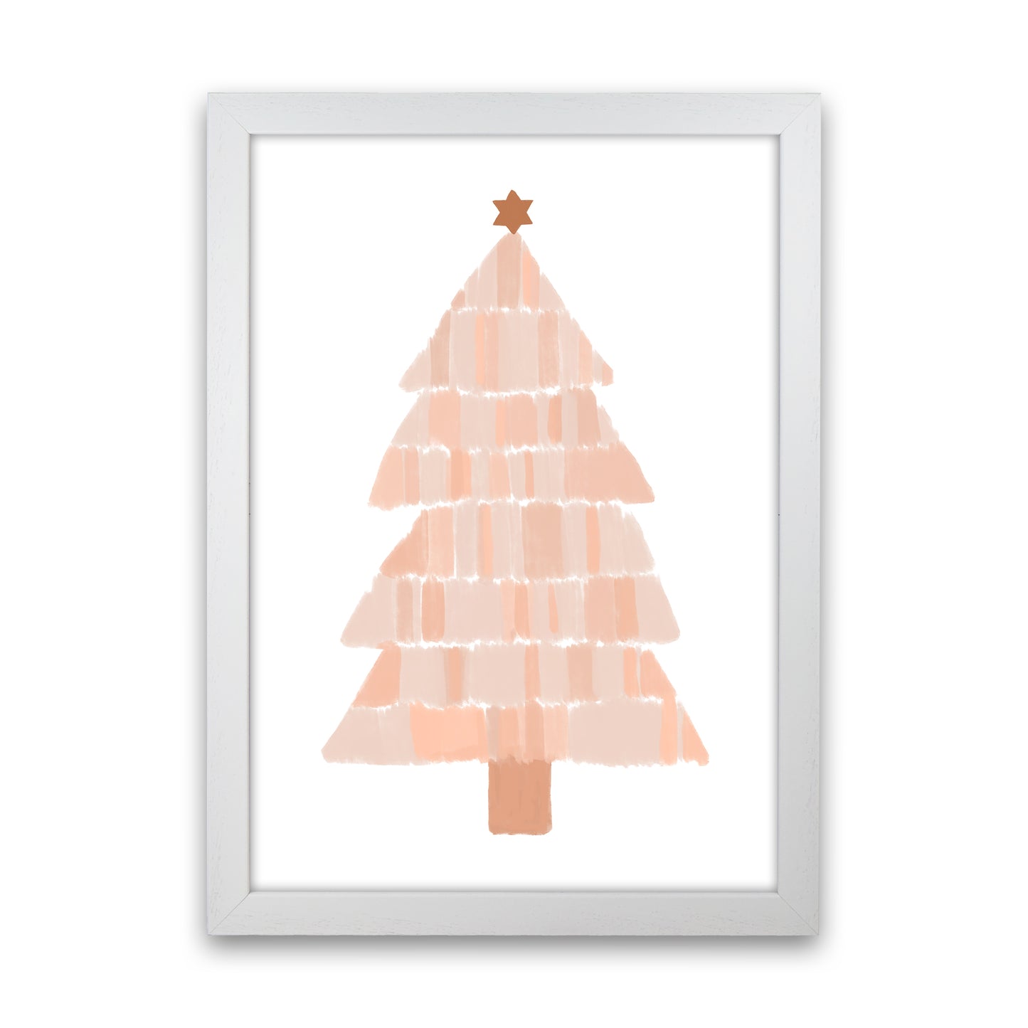Christmas Tree Painting Christmas Art Print by Orara Studio White Grain