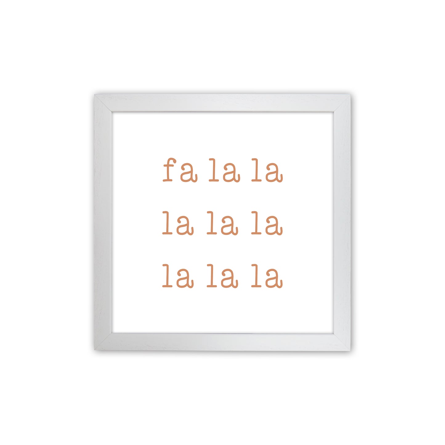 Fa La La Christmas Art Print by Orara Studio White Grain