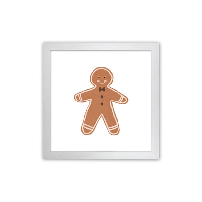 Gingerbread Man Christmas Art Print by Orara Studio White Grain